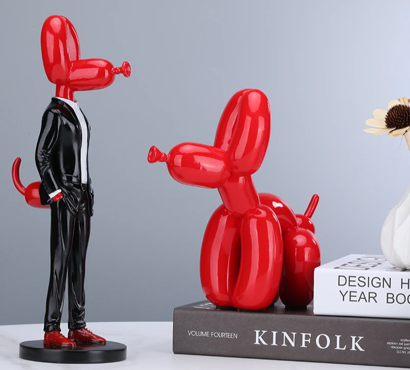 Balloon Dog Man Statue