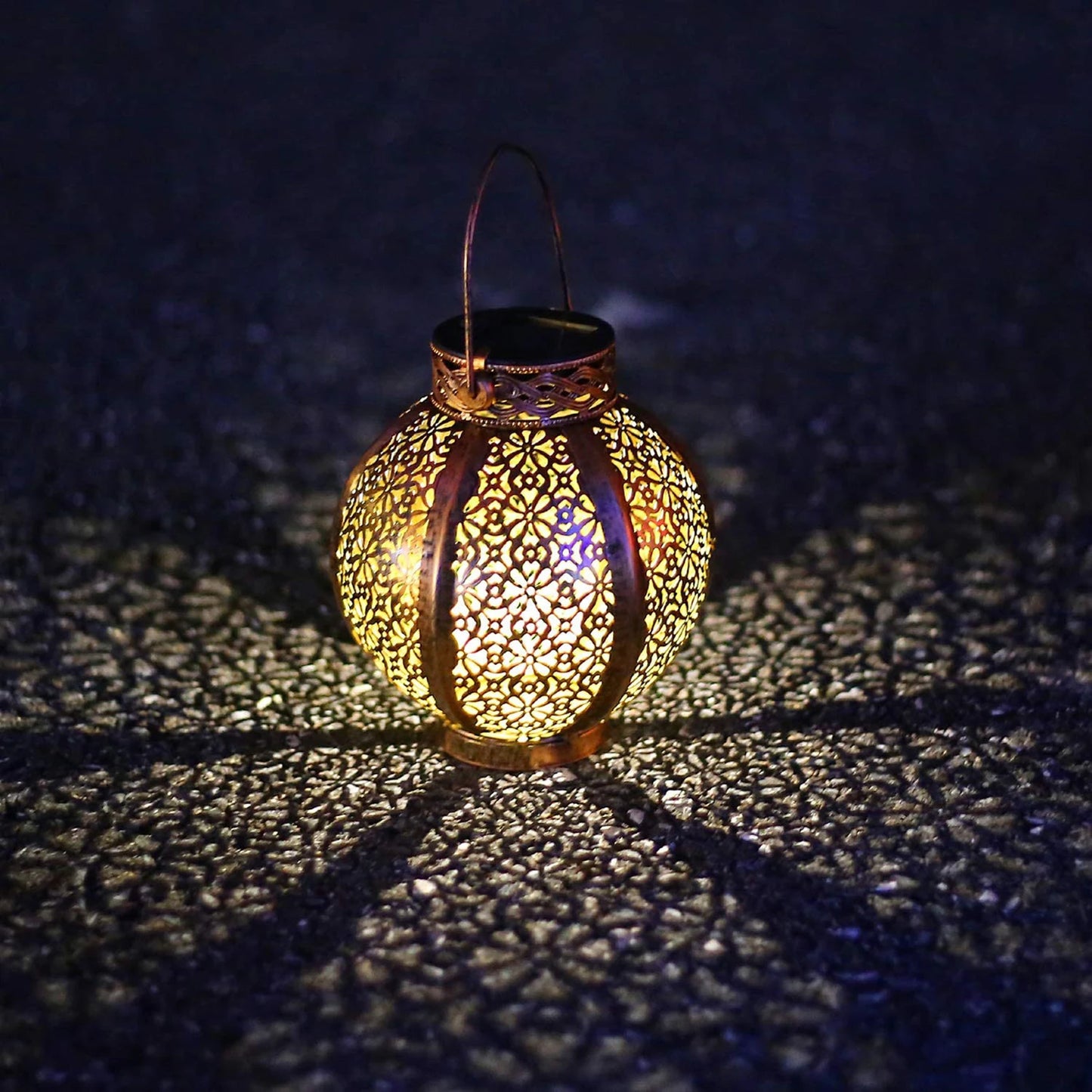 Punched Metal Solar Garden Lanterns