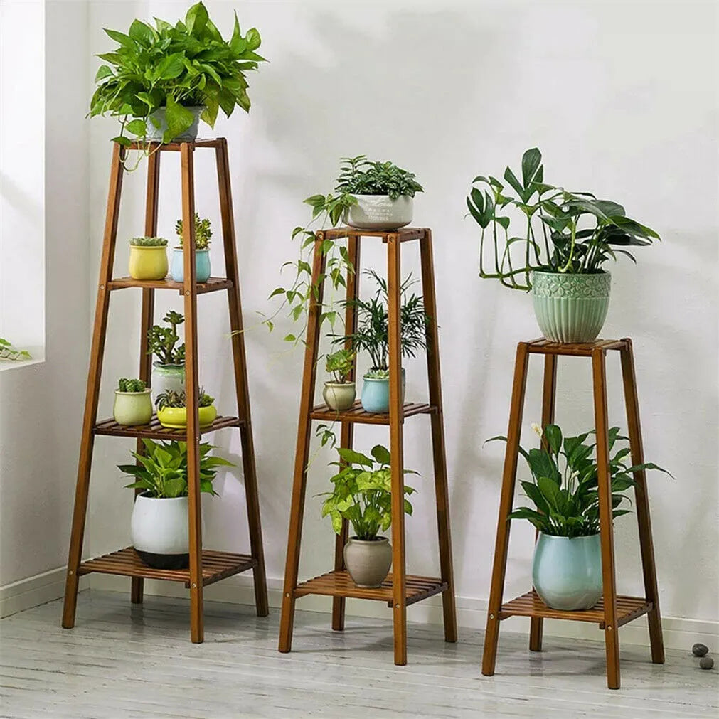 Tiered Bamboo Plant Stand