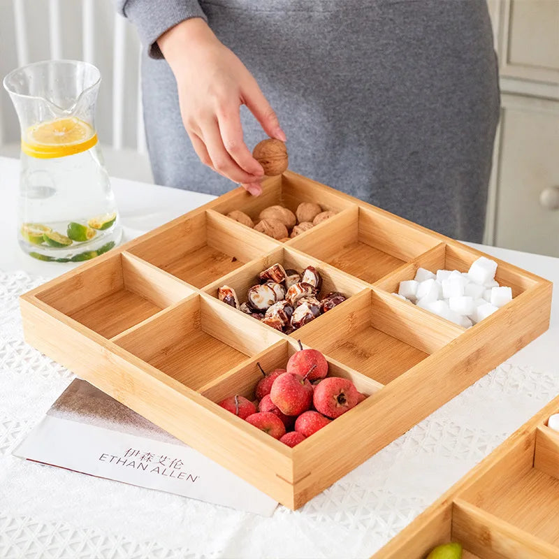 Multi Section Bamboo Tray