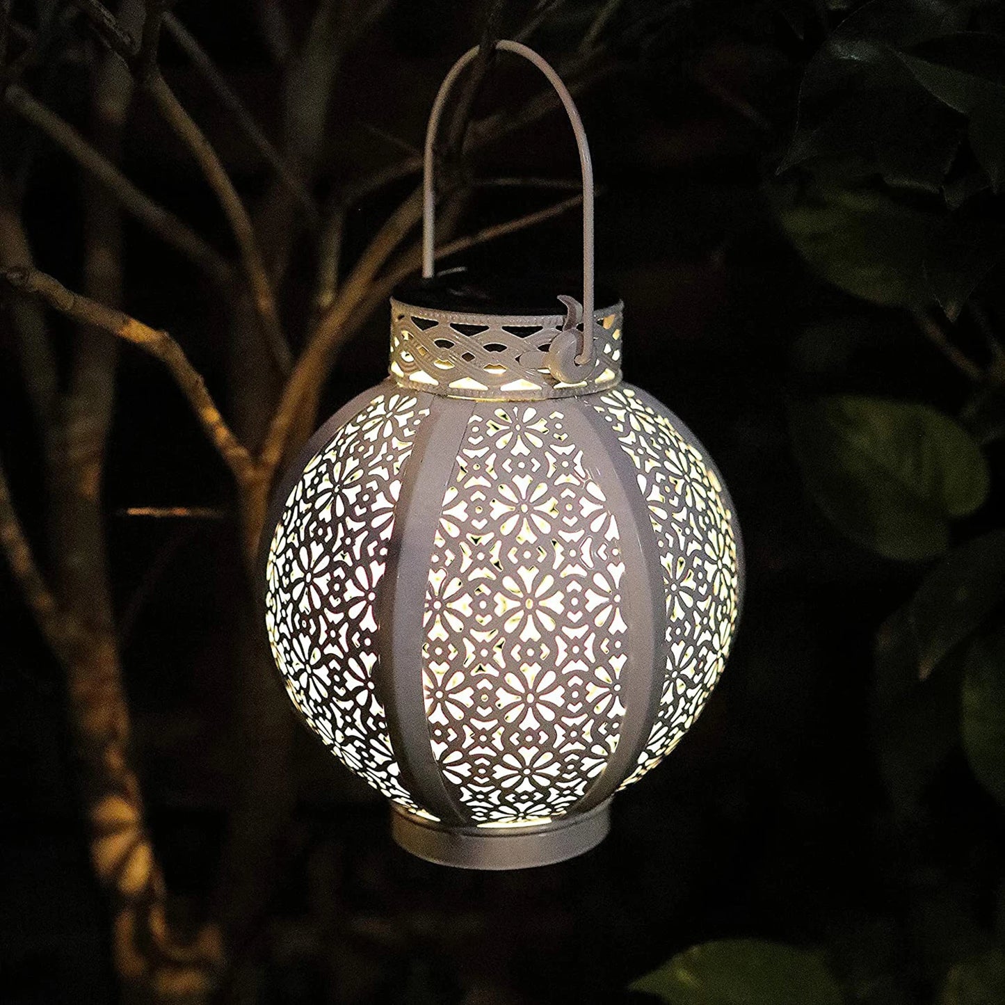 Punched Metal Solar Garden Lanterns