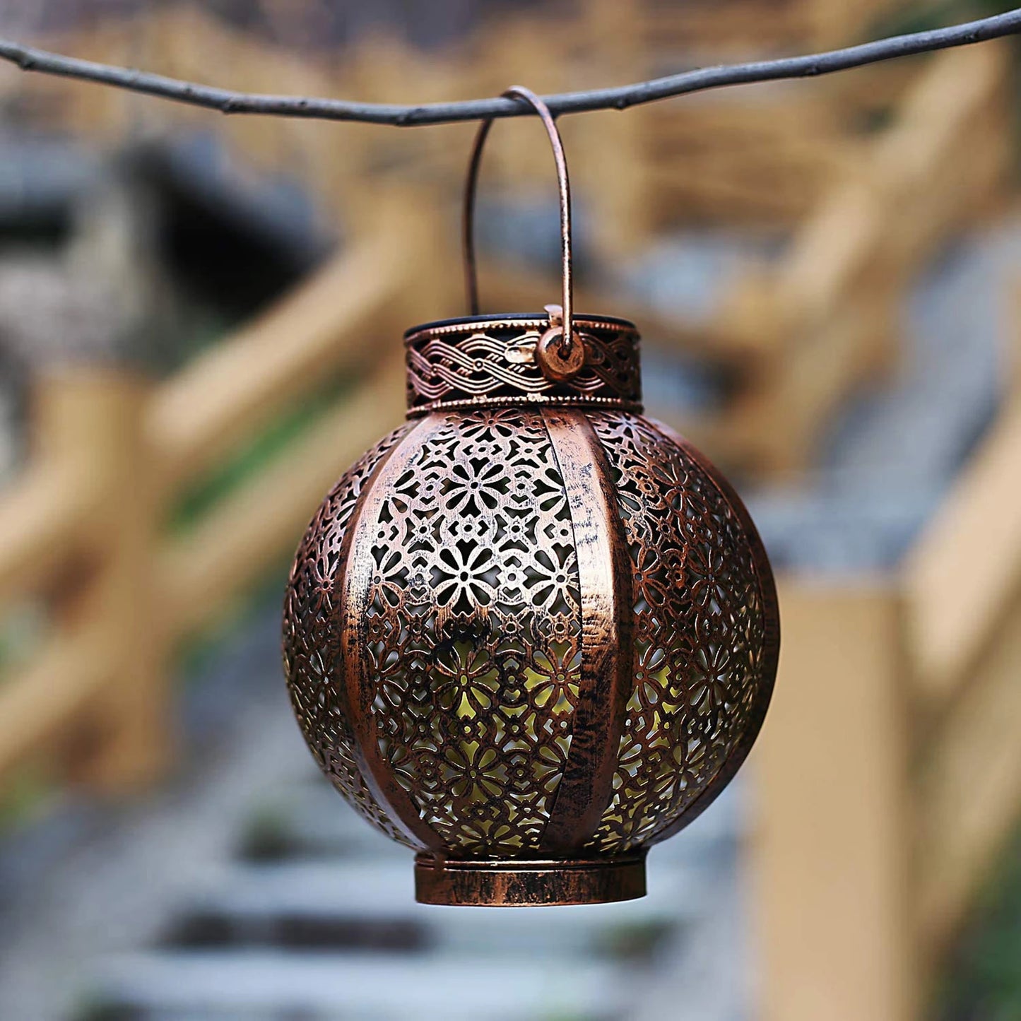 Punched Metal Solar Garden Lanterns