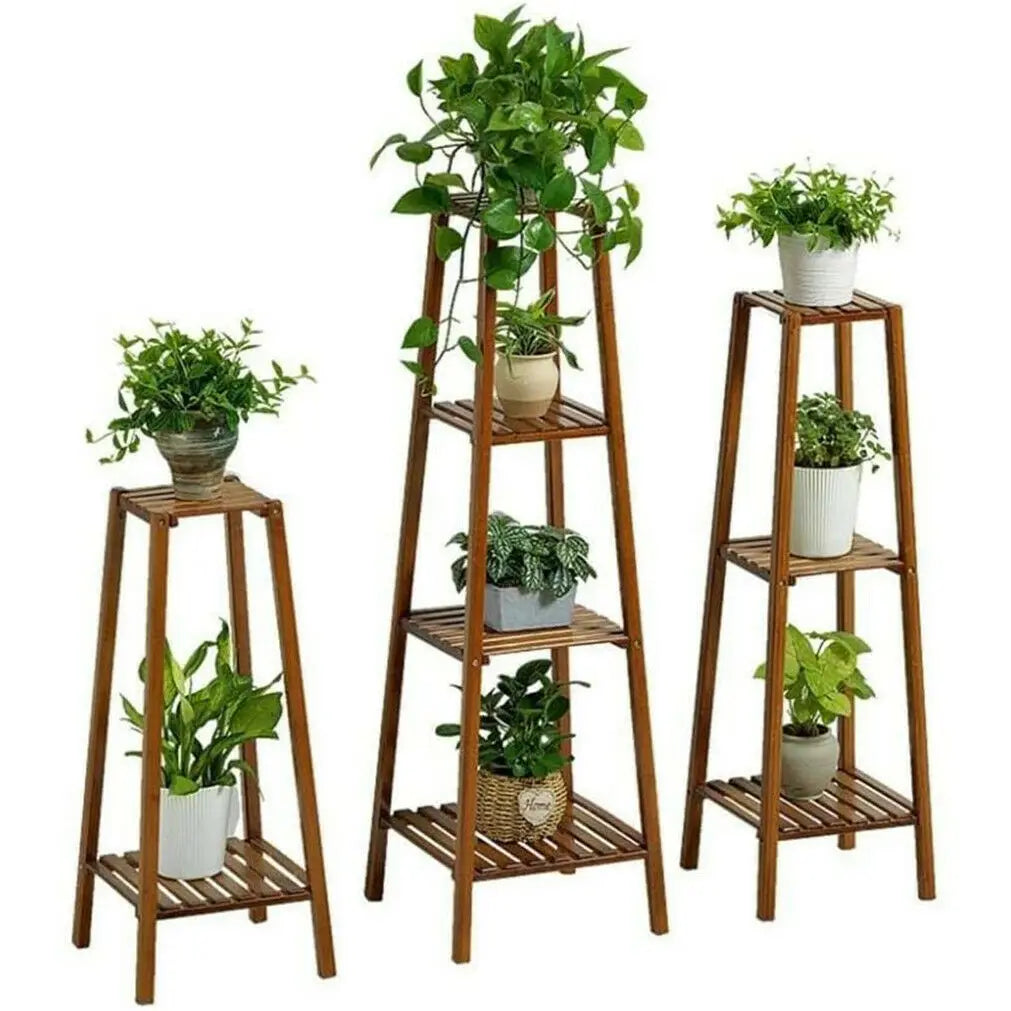 Tiered Bamboo Plant Stand