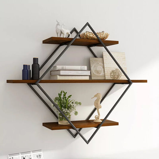 3 Tier Geometric Floating Shelf