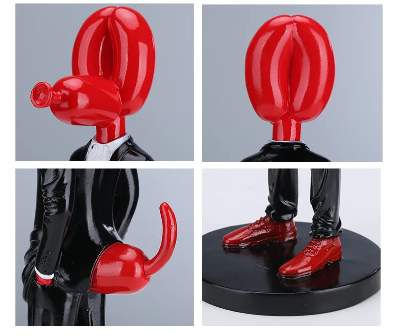 Balloon Dog Man Statue