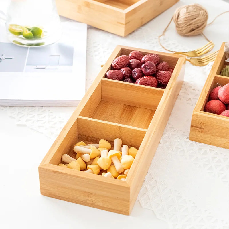 Multi Section Bamboo Tray