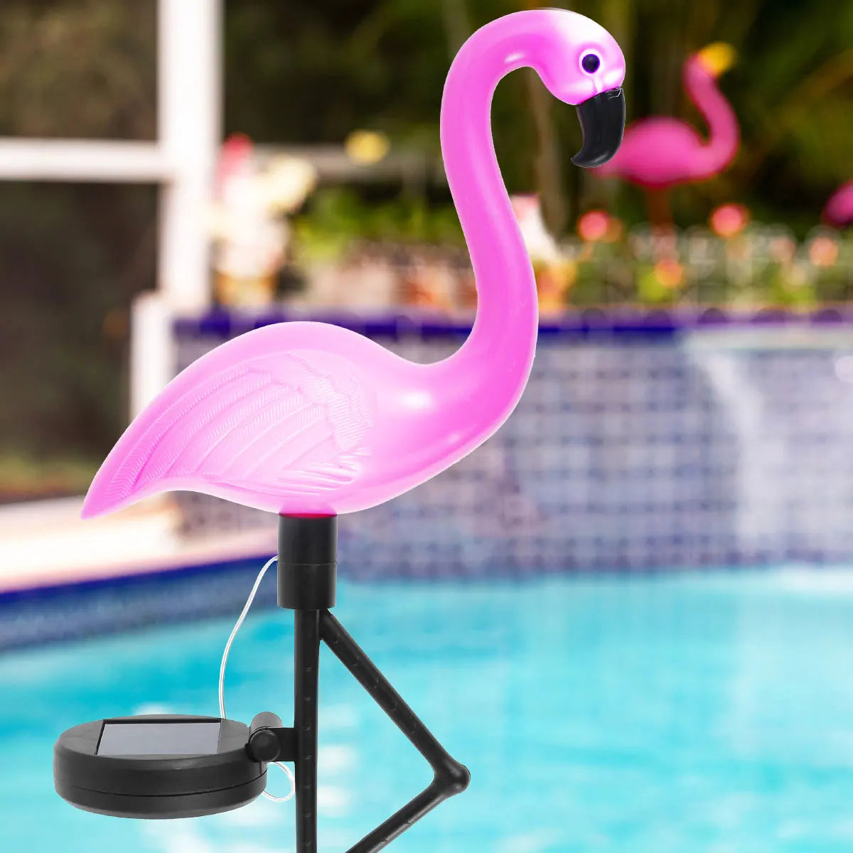 Pink Flamingo Garden Light