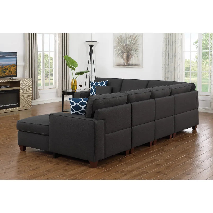 Sectional Sofa with Chaise and Ottoman