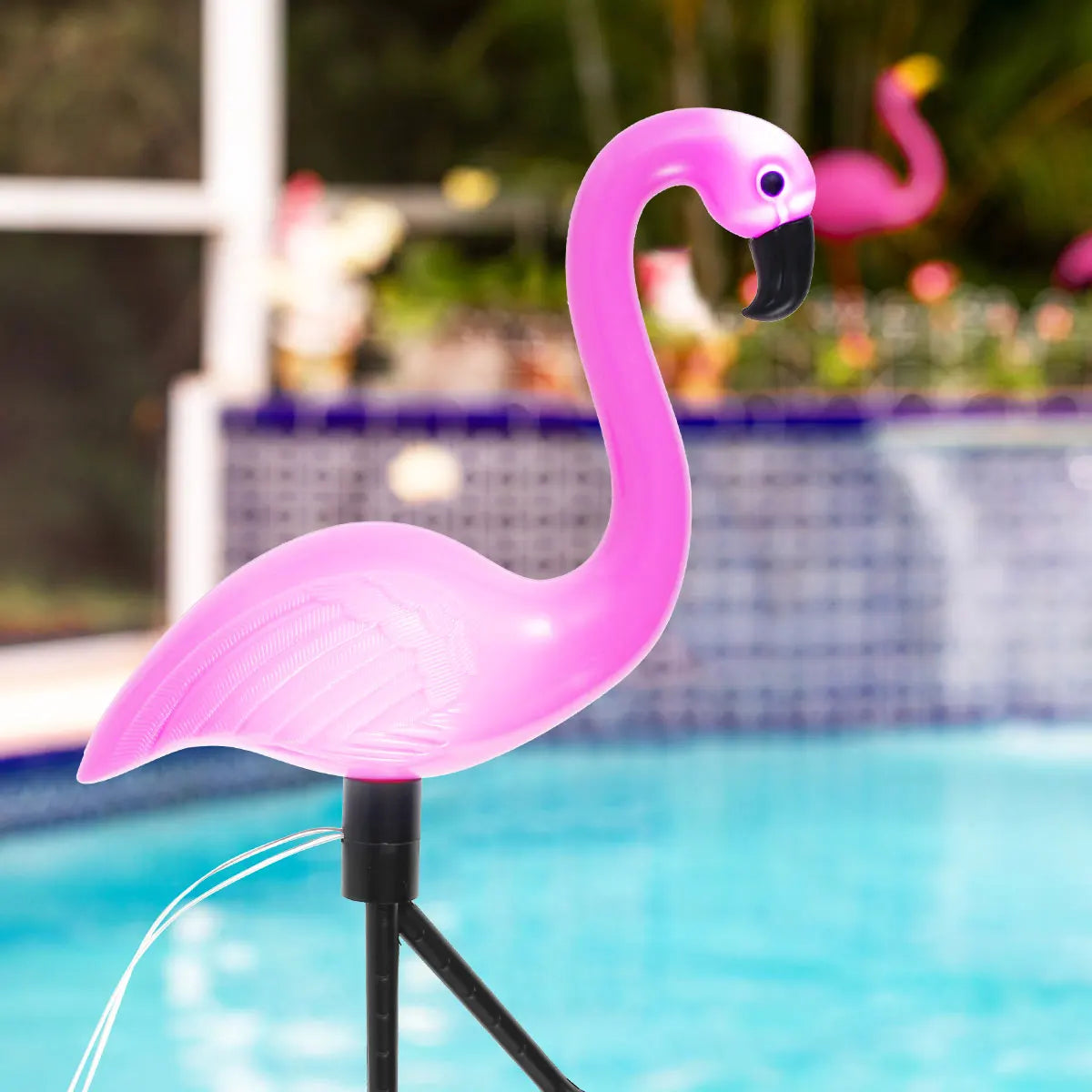 Pink Flamingo Garden Light