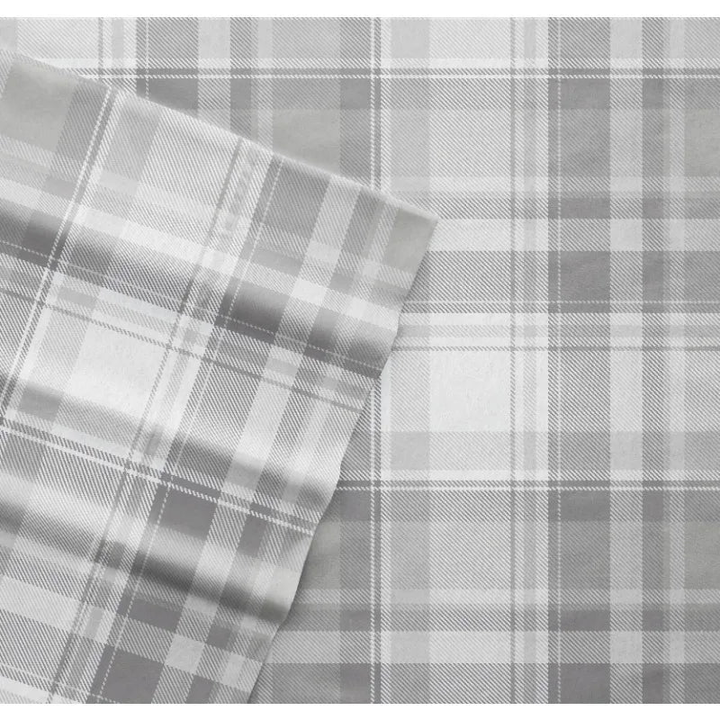 4 Piece Cotton Flannel Deep Pocket Sheet Set