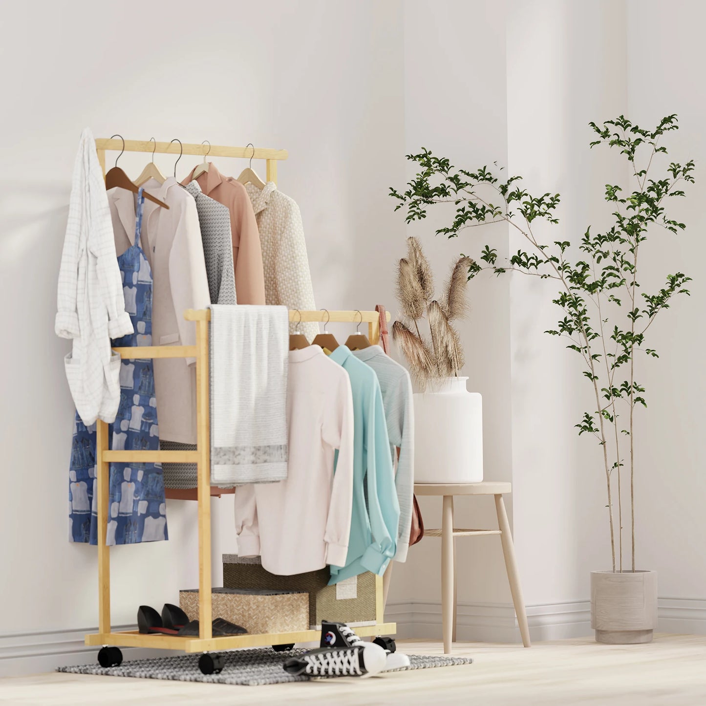 Clothes Rack on Wheels