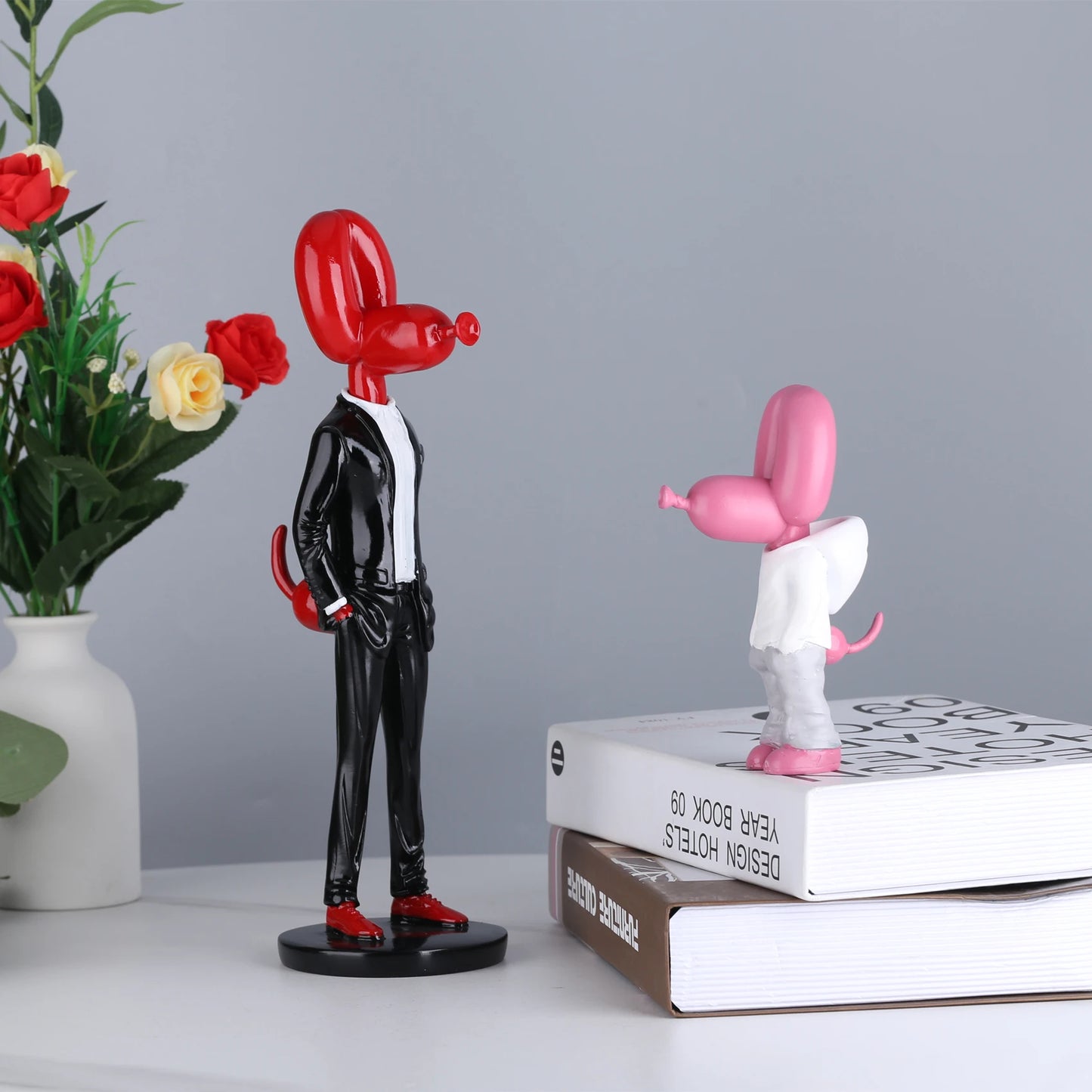 Balloon Dog Man Statue