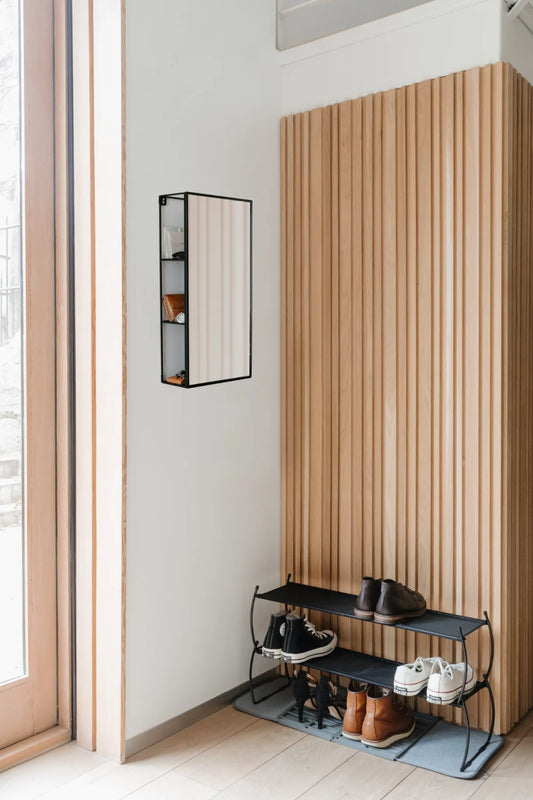 Rectangular Wall Mirror & Storage Unit