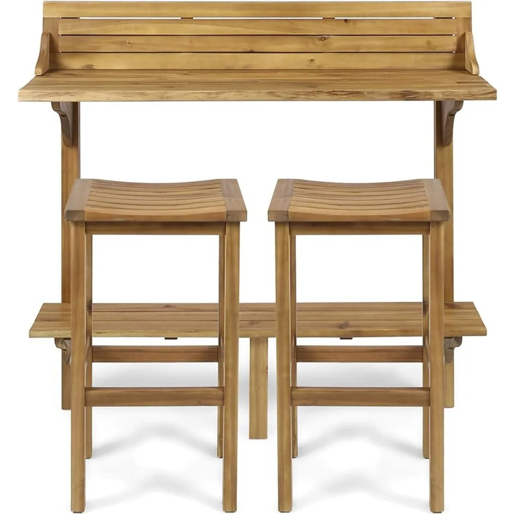 Acacia Wood Bar Set