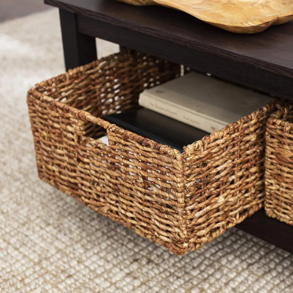 Coffee Table with Baskets