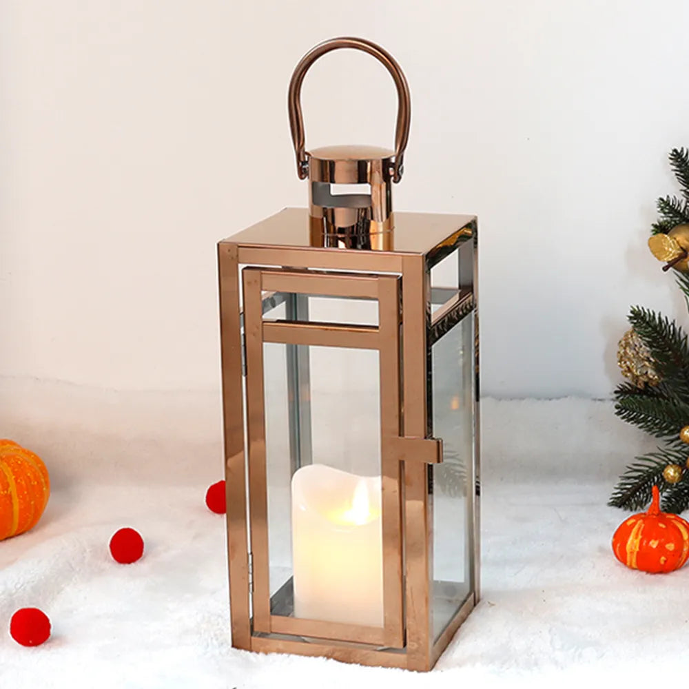 Glass and Metal Square Lantern