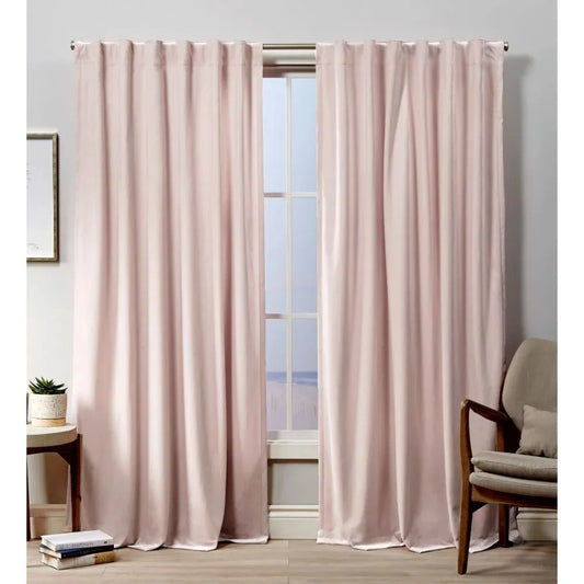 Back Tab Blackout Velvet Curtain