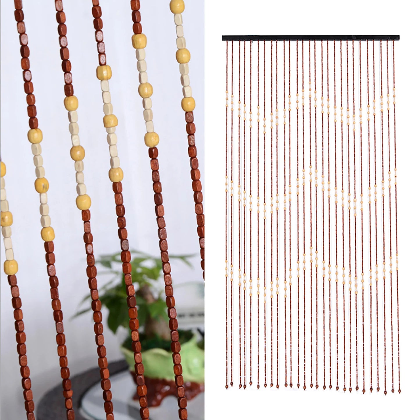 Chevron Pattern Beaded Door Curtain